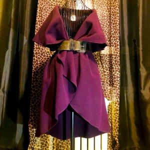 Purple wrap coat